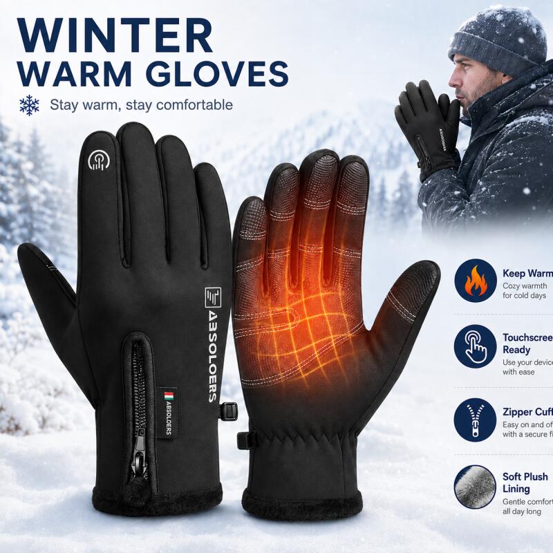 Winter Cycling Commute - Sarung Tangan Layar Sentuh Hangat Musim