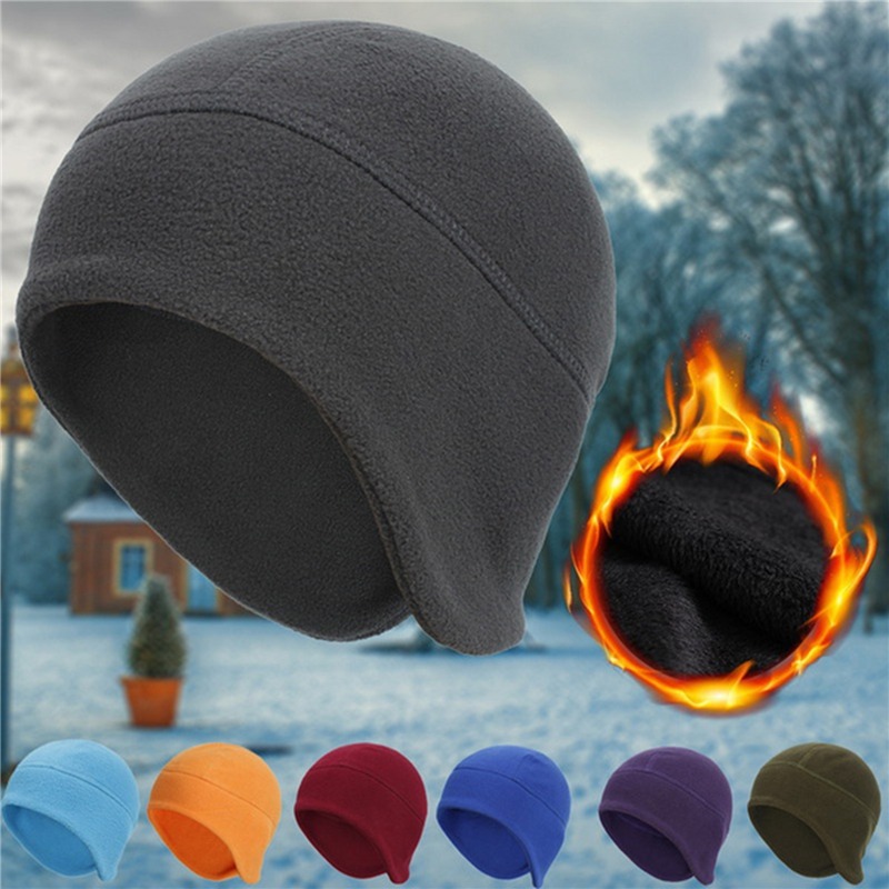 Winter Cycling Commute - Topi Fleece dengan Penutup Telinga untuk
