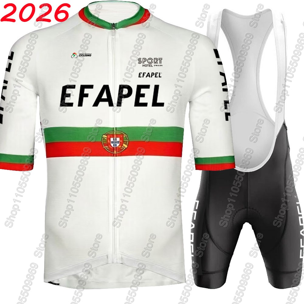Cycling Commuter Clothing - Portugal 2026 Efapel Set Jersey Bersepeda