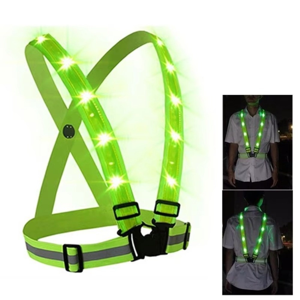 Reflective Vest Cycling - Rompi Keselamatan LED Poliester Baru Warna