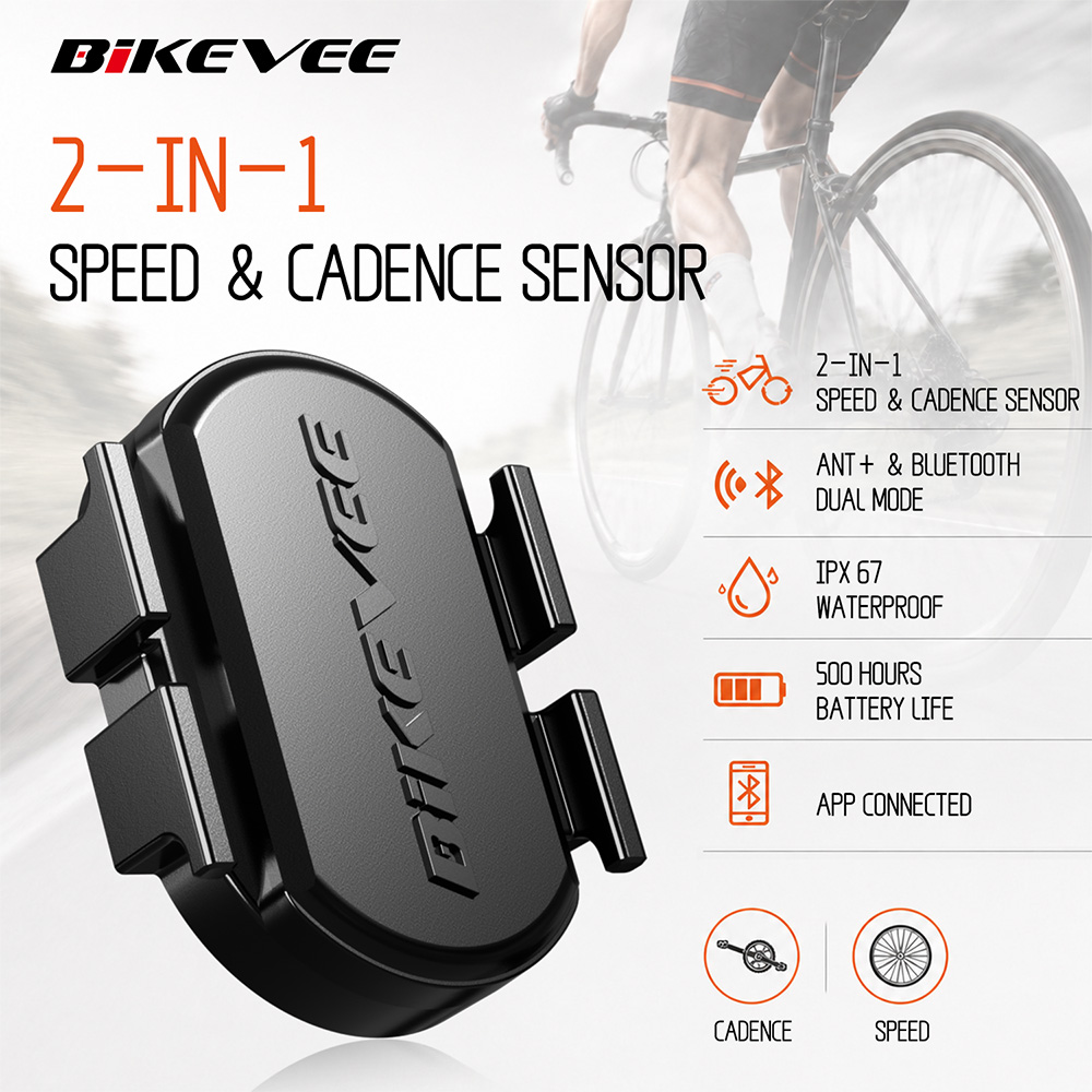 Cycling Commute - BIKEVEE Sensor Kecepatan Kadensi Bluetooth ANT+
