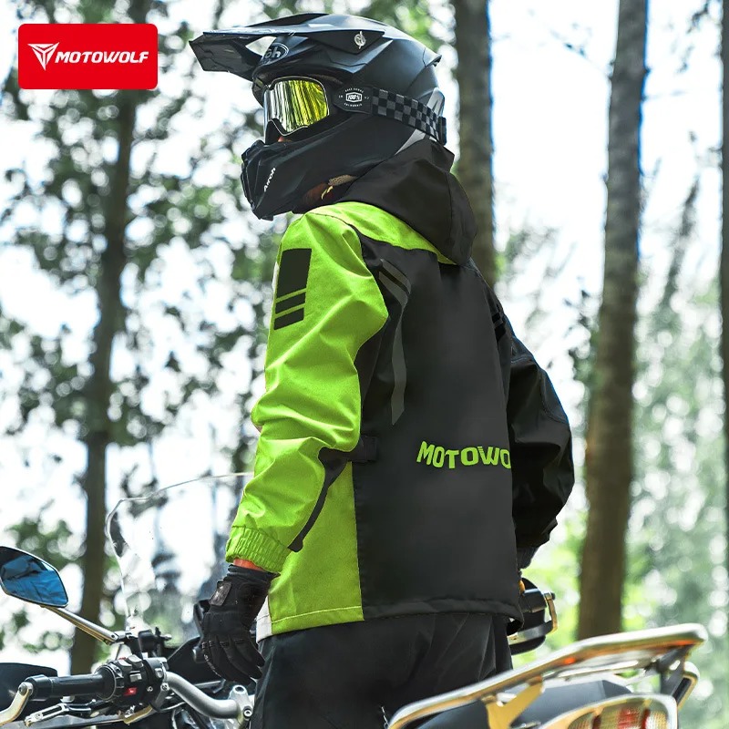 Cycling Commuter Rain Jacket - Jaket Hujan Motor Motowolf Reflektif Tahan