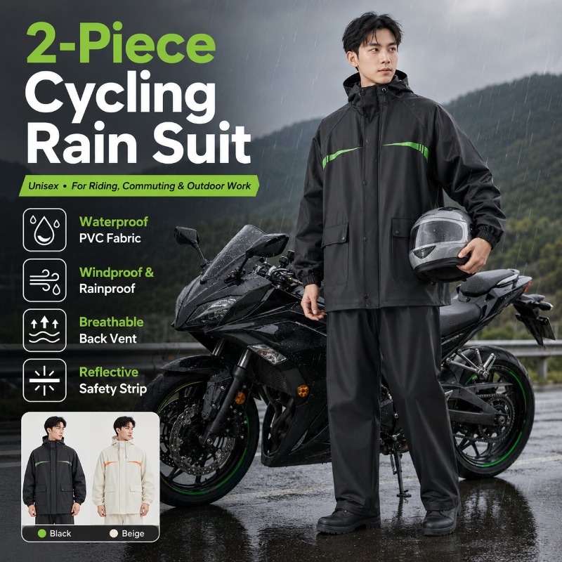 Cycling Commuter Rain Jacket - Setelan Hujan Bersepeda Anti Air 2