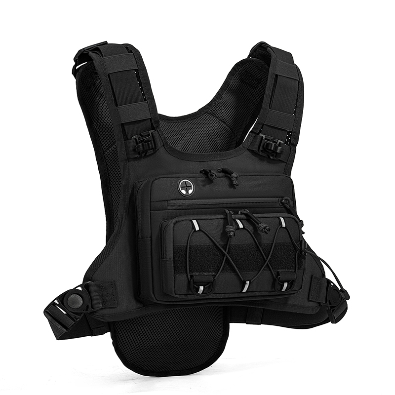 Reflective Vest Cycling - Tas Taktis Rompi Dada Depan untuk