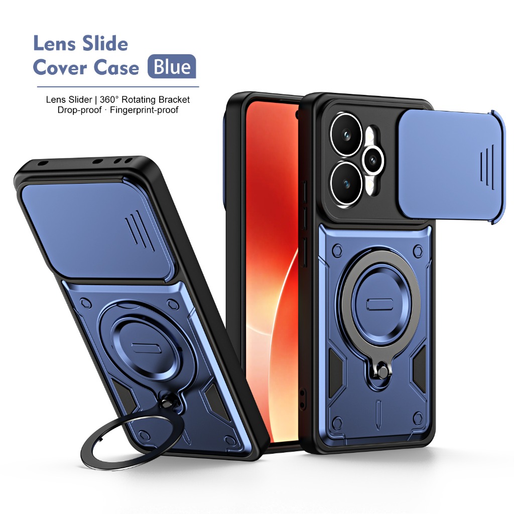 Kickstand Adjustable - Casing Ponsel Anti Benturan dengan Penutup