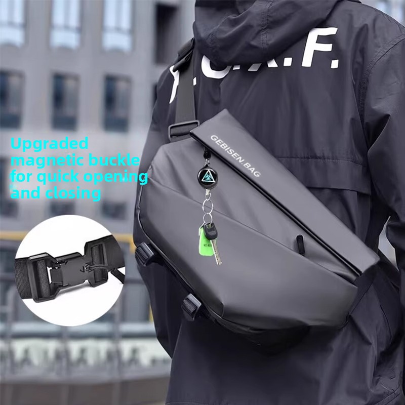 Cycling Commute Bag - Tas Selempang Pria dengan Gesper Magnetik,