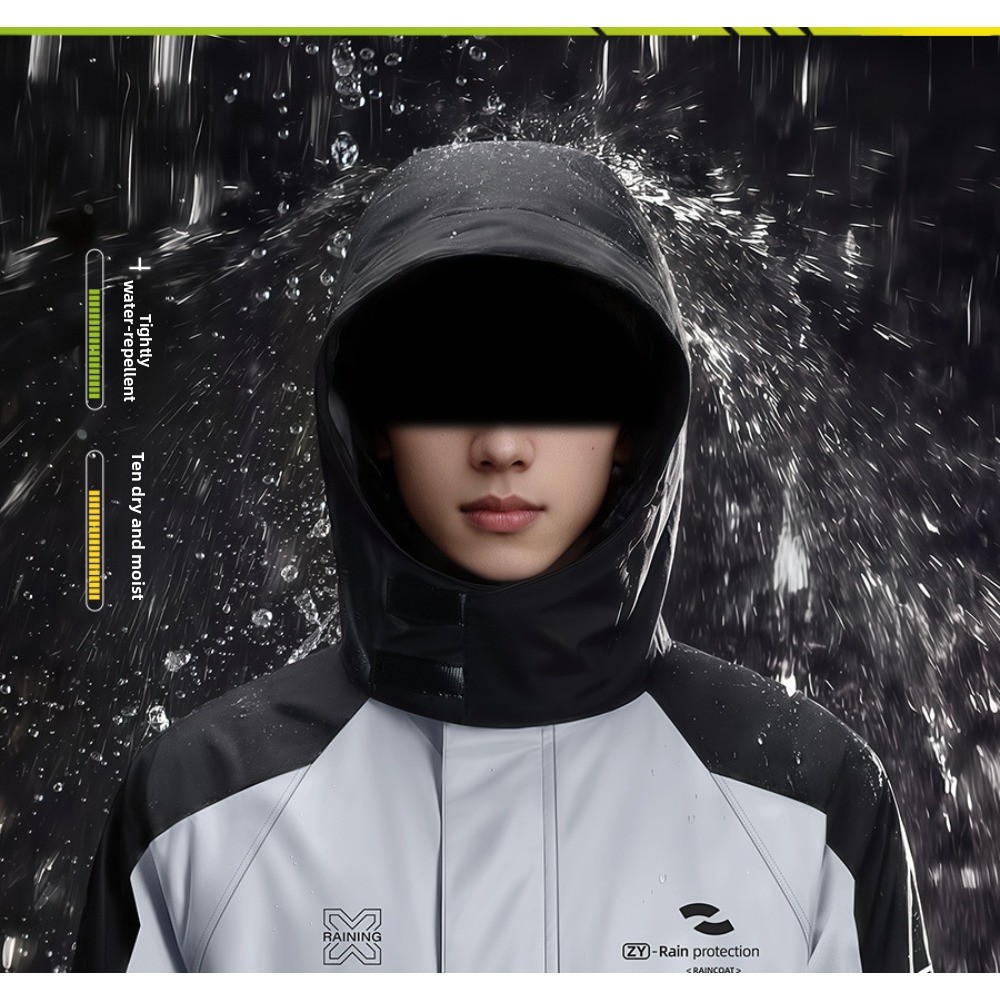 Setelan Jas Hujan Sepeda Motor - Cycling Commuter Rain Jacket ulasan dan harga