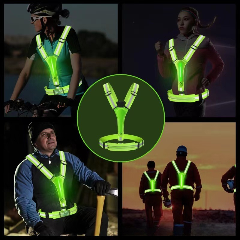 Rompi Reflektif Bercahaya LED  - Reflective Vest Cycling ulasan dan harga