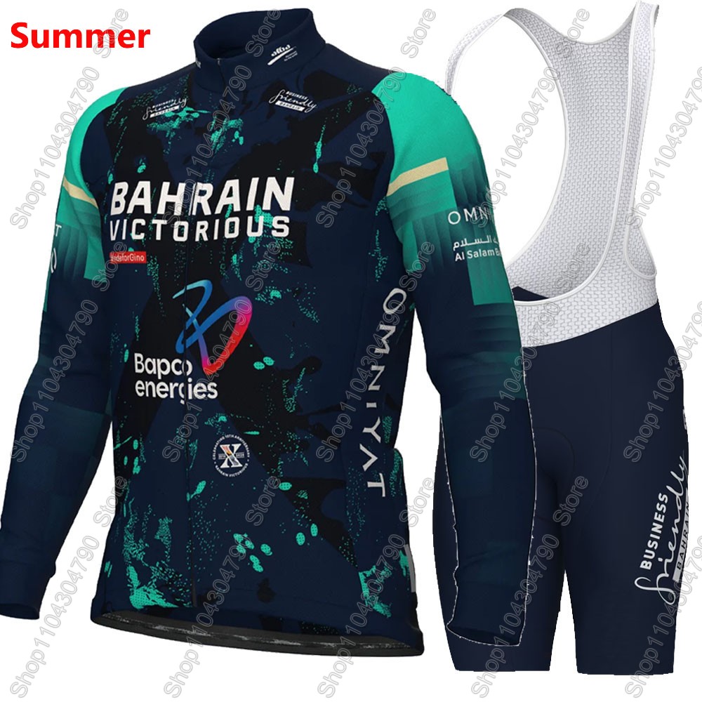 Set Jersey Bersepeda Bahrain V - Cycling Commuter Clothing ulasan dan harga
