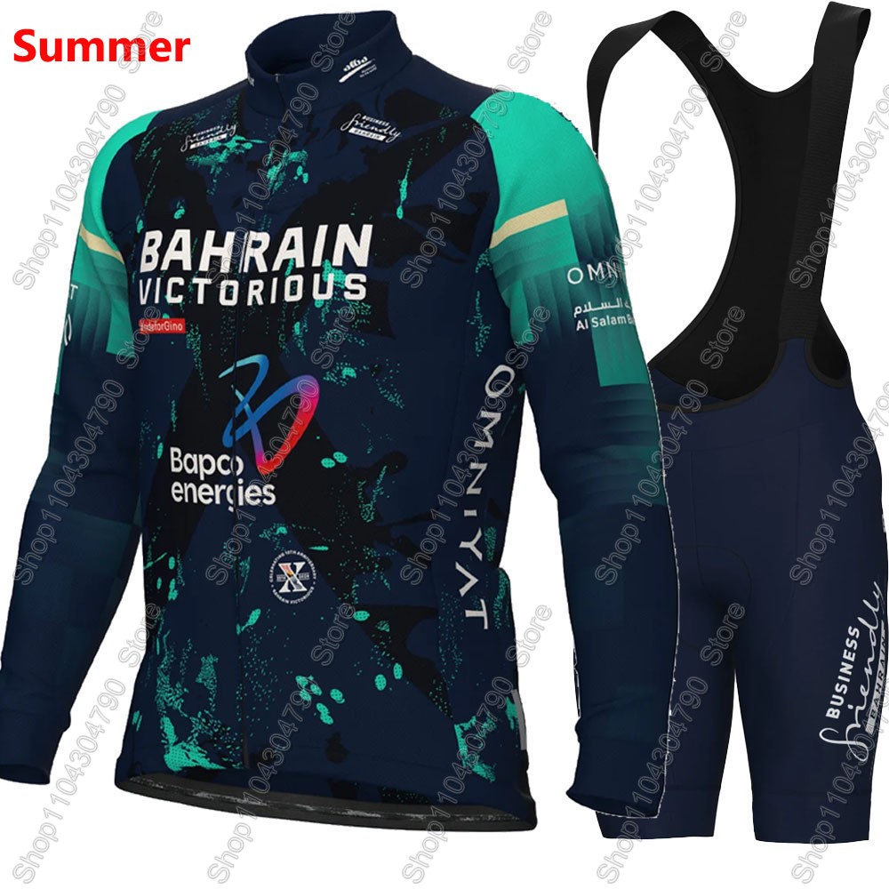 Set Jersey Bersepeda Bahrain V - Cycling Commuter Clothing ulasan dan harga