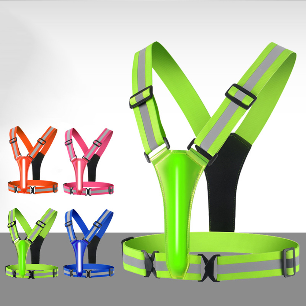 Rompi lari LED USB, dapat diis - Reflective Vest Cycling ulasan dan harga