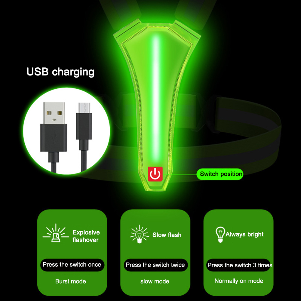 Rompi lari LED USB, dapat diis - Reflective Vest Cycling ulasan dan harga