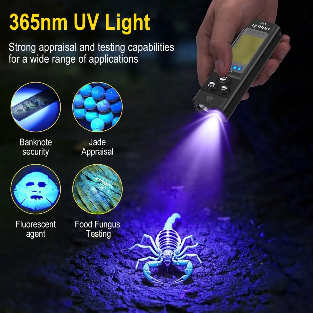 BORUiT U7 Senter LED UV EDC 11 - Cycling To Work ulasan dan harga
