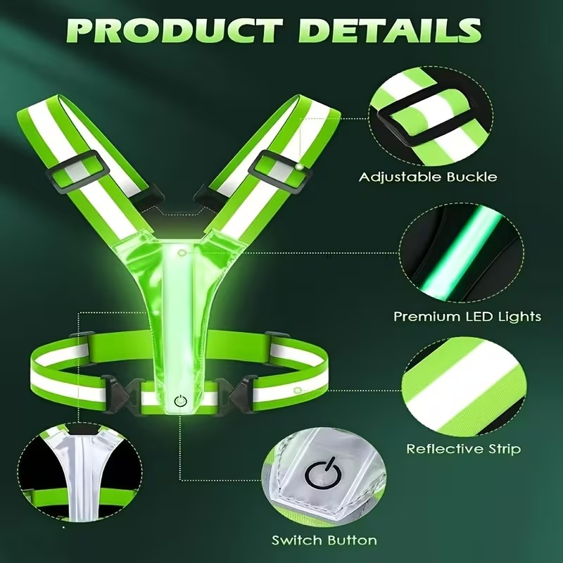 Rompi Reflektor LED Elastis un - Reflective Vest Cycling ulasan dan harga