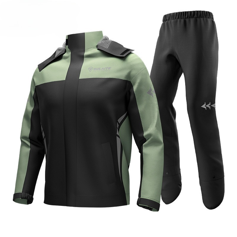 Setelan Jas Hujan Motor Oxford - Cycling Commuter Rain Jacket ulasan dan harga