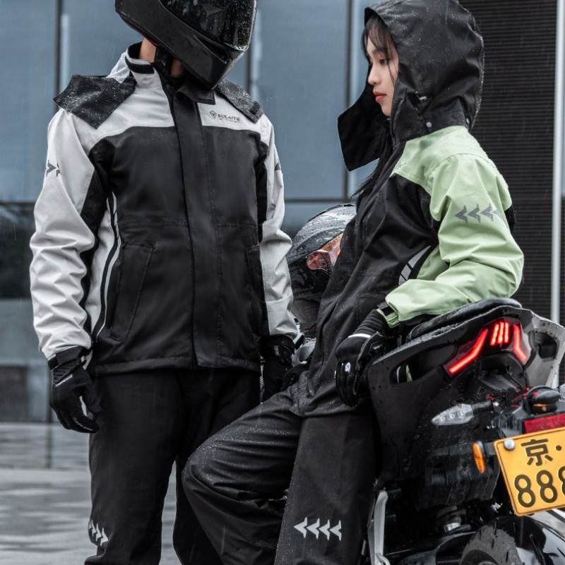 Setelan Jas Hujan Motor Oxford - Cycling Commuter Rain Jacket ulasan dan harga