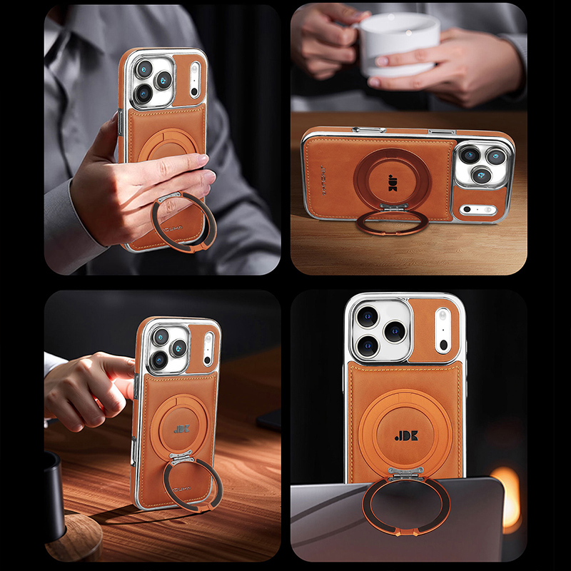 Casing Ponsel Kulit Mewah deng - Kickstand Adjustable ulasan dan harga