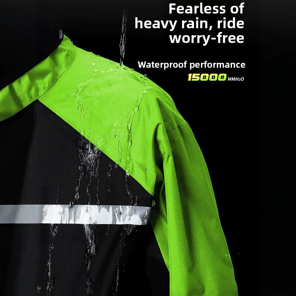 Setelan Jas Hujan Motor Tahan  - Cycling Commuter Rain Jacket ulasan dan harga
